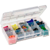Akro-Mils Medium Clear storage case w/ 2 Dividers 05805, 11x7x2-3/8 - Pkg Qty 6