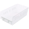 Akro-Mils Plastic Nesting Storage Shelf Bin 30130 - 6-5/8"W x 11-5/8"D x 4"H Clear - Pkg Qty 12
