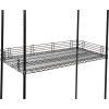 Ledge 36"L x 4"H for Wire Shelves - Black Epoxy