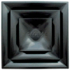 American Louver Stratus Cone Diffuser With 6" Neck, Black, STR-C-6BK