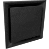 American Louver Stratus Plaque Diffuser With 12" Neck, Black, STR-PQ-12BK