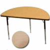 Activity Table - Half-Round - 24" X 48", Juvenile Adj. Height, Fusion Maple