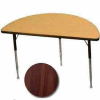 Activity Table - Half-Round - 24" X 48" - Standard Adj. Height - Walnut