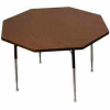 ADA Activity Table - Octagon - 48" Diameter, Adj. Height, Walnut