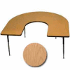 Activity Table - Horseshoe - 60" x 66", Standard Adj. Height, Light Oak
