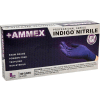 Ammex® AINPF Textured Medical/Exam Nitrile Gloves, Powder-Free, Indigo, Medium, 100/Box