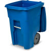 Toter Heavy Duty Two-Wheel Trash Cart, 48 Gallon Blue - ANA48-00BLU
																			