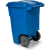 Toter Heavy Duty Two-Wheel Trash Cart, 48 Gallon Blue - ANA48-00BLU
																			