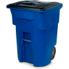 Toter Heavy Duty Two-Wheel Trash Cart, 96 Gallon Blue - ANA96-00BLU