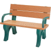 Polly Products Traditional 4 Ft. Backed Bench with Arms, Brown Bench/Brown Frame