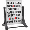Aarco The Rocker™ Framed Double Sided Changeable Letterboard, 24"W x 36"H
