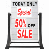Aarco The Rocker™ Deluxe Letterboard, Frameless, Double Sided, 24"W x 36"H