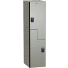 ASI Storage Double Tier 2 Door Traditional Phenolic Locker, 12"Wx18"Dx72"H, Weathered Ash, Assembled
