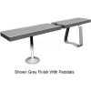 24" x 72" Solid Plastic Locker Bench Top Cream
