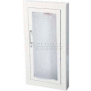 Fire Extinguisher Cabinet, Clear Acrylic Bubble With1.5" Square Trim, Semi-Recessed,