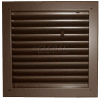 Fire-Rated Door Louver 1900A1212B, Adjustable Z-Blade, Self-Attach, 12" X 12", Bronze