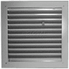 Fire-Rated Door Louver 1900A2424G, Adjustable Z-Blade, Self-Attach, 24" X 24", Gray Primer
