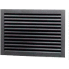 Steel Door Louver Two Piece 700A1818B, Inverted Split "Y", 50% Free Area, 18" X 18", Bronze