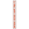 Fire Extinguisher Vertical Decal FE Lettering On Clear Film, Red
