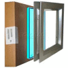 Louver & Steel Beveled Vision Lite VLFEZ2424B TEMP PAK, 24" X 24", Bronze W/Tempered Glaze