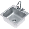 Advance Tabco® Drop In Sink, One Compartment 16L x 14W x 8D Bowl, 18 Gauge