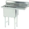 Advance Tabco® FC-1-1818-24R-X NSF Fabricated 1 Compart. Sink, 24H Right Drainboard
