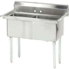 Advance Tabco® FC-2-1818-X NSF Fabricated 2 Compartment, 24L x 24W Bowl, 8-1/2H Splash,16 Ga.