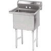 Advance Tabco® FE-1-1812-X NSF Fabricated 1 Compartment Sink, 18L x 18W Bowl, 9 Splash, 18Ga.
