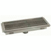 Floor Trough, 72L x 12W x 4H, Stainless Steel Grate Single Drain