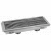 Floor Trough, 96L x 18W x 4H, Stainless Steel Grate Double Drain
