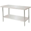 Advance Tabco Workbench W/Undershelf, 16 Ga. 304 Series Stainless, 96"Wx36"D