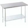 Advance Tabco Workbench W/Adjustable Undershelf, 16 Ga. 430 Series Stainless, 36"Wx24"D
