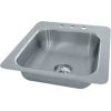 Advance Tabco® Smart Series Drop In Sink, One Compartment 16L x 14W x 10D Bowl, 18 Gauge