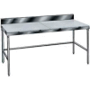 Advance Tabco TSPS-3010 Work Table Poly-Vance Top - 6" Backsplash Stainless Steel Frame 120"W x 30"D