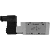 Aignep USA 3/2 Closed Single Solenoid Valve, Pilot/Spr Return G 1/4, 12V DC/3W Coil, Blk Connection