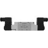 Aignep USA 3/2, G 1/4 Double Solenoid Valve, Pilot, 110V AC/5VA Coil, Black Connection