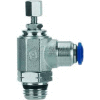 AIGNEP Flow Control 50915N-3-M5, Knob Adj, Flow In, 3mm, M5 UNF Thread - Pkg Qty 2