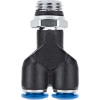 AIGNEP Male Y, 55320-12-1/2, 12mm Tube x 1/2" Swift-Fit Univ. Thread, Composite Body - Pkg Qty 3
