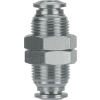 AIGNEP Bulkhead Union, 60050-12, 12mm Tube, Stainless Steel