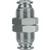 AIGNEP Bulkhead Union, 60050-6, 6mm Tube, Stainless Steel