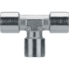 AIGNEP Female Tee, 82400N-04, 1/4" NPTF, Nickel Plated Brass - Pkg Qty 10