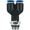 AIGNEP Threaded Y, 85320-04-32, 1/4" Tube x 10-32 UNF Male Thread, Composite Body - Pkg Qty 5