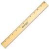 Westcott® Metal Edge Office Ruler, 12" Long, Wood, Natural