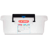 Araven 01172 - Food Storage Container W/Lid, HDPE, 31.7 Qt., Stackable, White - Pkg Qty 6