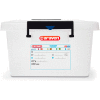 Araven 01173 - Food Storage Container W/Lid, HDPE, 42.2 Qt., Stackable, White - Pkg Qty 6
