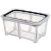 Araven 01803 - Food Storage Container W/Lid, Silicone, 5.6 Qt., 1/3 Size, Translucent - Pkg Qty 4