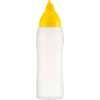 Araven 05556 - Sauce Dispenser, Non-Drip, LDPE, 0.7 Qt., Translucent & Yellow - Pkg Qty 16