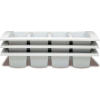 Araven 41128 - Cutlery Tray, Polypropylene, 4 Compartments, 1/1 Size, White - Pkg Qty 10