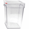 Araven 91857 - Food Storage Container W/Lid, Polycarbonate, 23.2 Qt., Colorclip®, Clear - Pkg Qty 6
