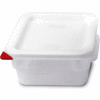 Araven 91860 - Food Storage Container W/Lid, Polycarbonate, 2.1 Qt., Colorclip®, Transparent - Pkg Qty 6